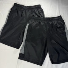 LAYER 8 Black basketball shorts Qwick-dry Mens size S (LOT of 2 ) (see Note)