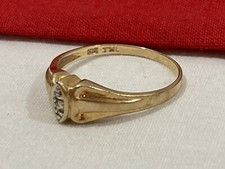Samuel Aaron THL 10k Solid Yellow Gold Diamond Accent Band Ring SIZE 6.75