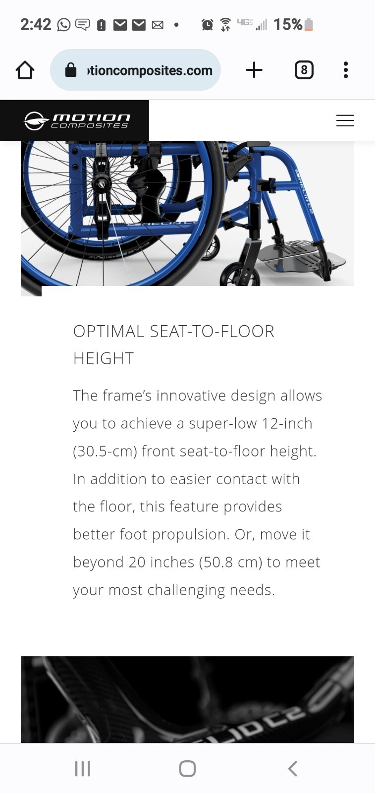 Carbon Fiber Motion Composites Helio C2 HD Ultralight Manual Folding