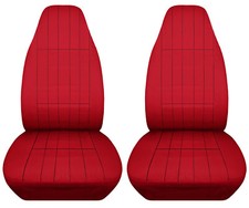 2 Front Car Seat Covers Solid Tansilverred Etc Fits 1971-1981 Chevrolet Camaro
