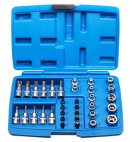 34Tlg. Innen Und AußEn Torx SteckschlüSsel Bits NüSse Torx StecknüSse 3/8 Zoll
