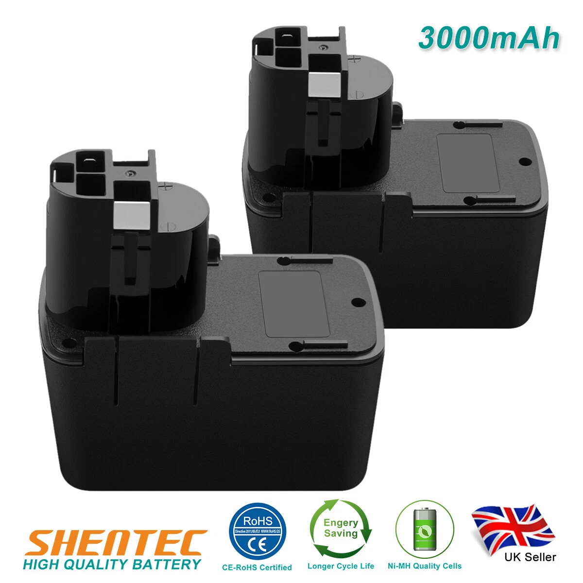 2X 7.2V 3Ah Ni MH Battery For Bosch PSR 7.2 VES 2 GBM 7.2 VE 1 GSR