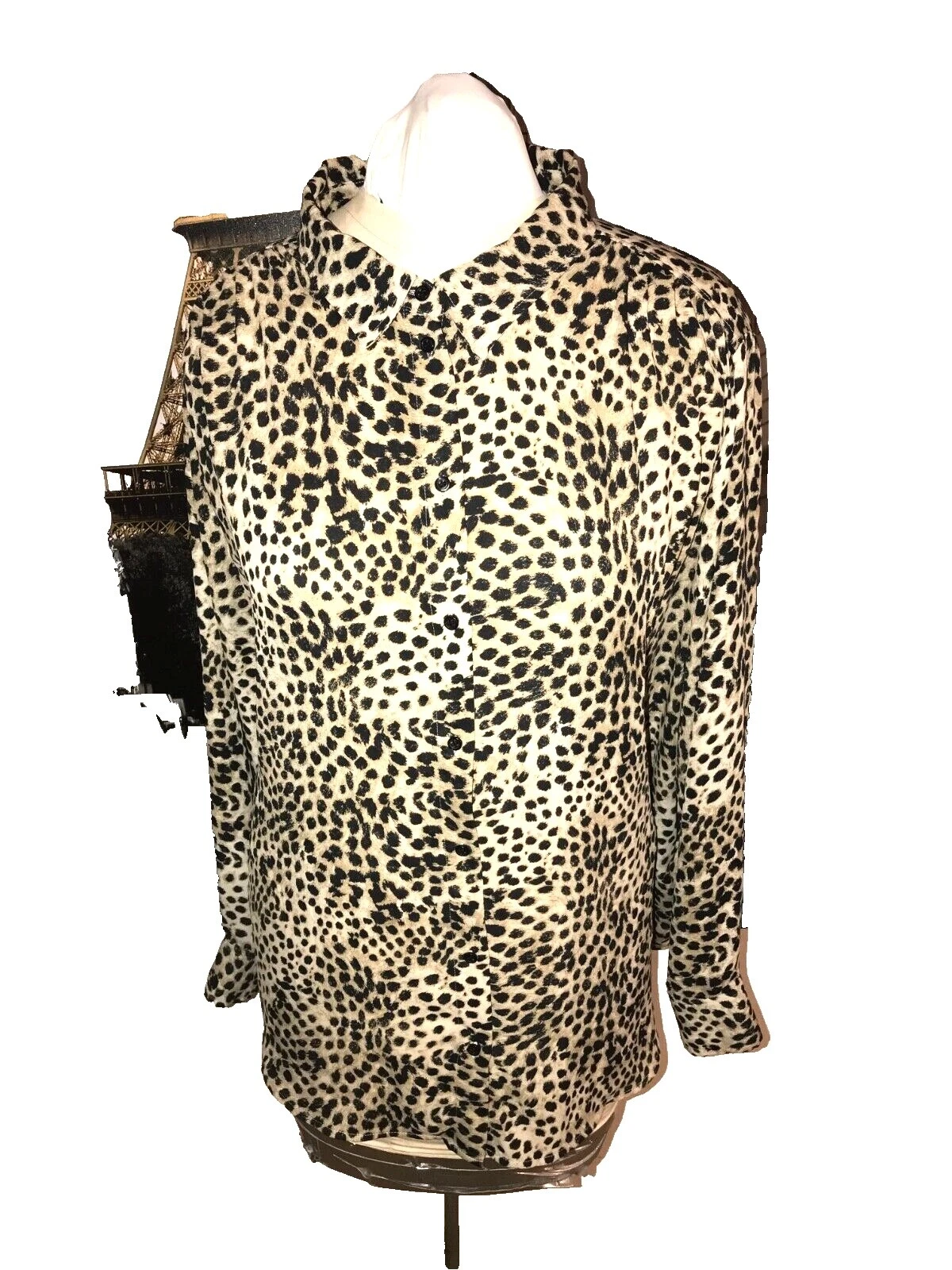 Negocio de poliéster H&M Animal Print Tops para mujer