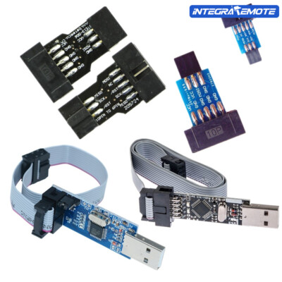 STK500 10 Pin Convert to 6 Pin Adapter Board&USBASP AVRISP USBISP Programmer USB