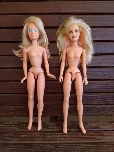 Jem & The Holograms Doll Lot Glitter 'N Gold 1987 Hasbro Jerrica & Jem Doll