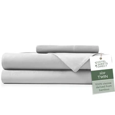 Hotel Sheets Direct 3 Piece Bed Sheet Set Twin Size, 100% Viscose Derived from B