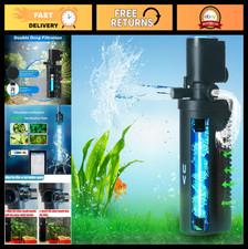 158GPH Aquarium Filter  UV Sterilizer for 10-45 Gallon Tanks, Silent 4-in-1 Pum