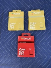 Lot of 3 Polaroid Originals Color 600 Film - Gold Frame  Metallic Red Frame