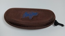 Maui Jim Brown Semi-Hard Zippered Case for Sunglasses Eyewear with Clip