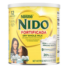 NIDO Fortificada Whole Milk Powder Vitamins A C D Calcium Iron 12.6 oz