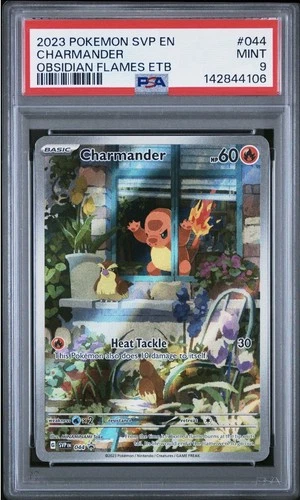 2023 Pokemon SVP EN Charmander #044 Obsidian Flames ETB Black Star Promo PSA 9
