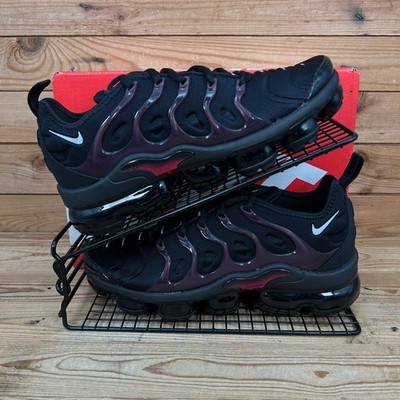 Nike Turnschuhe Damen Größe UK 5,5 Air VaporMax Plus schwarz edel rot Strickschuhe