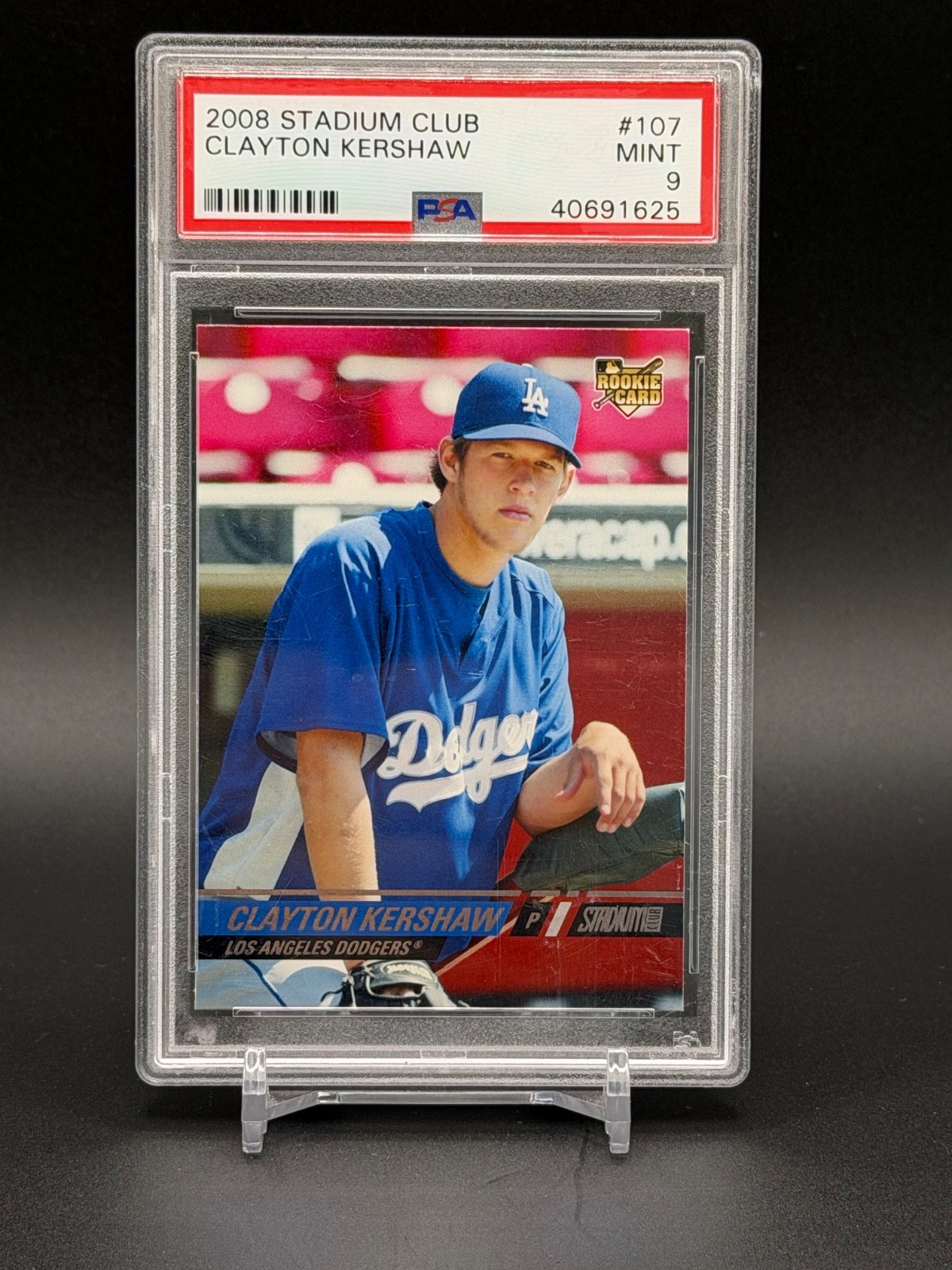 2008 STADIUM CLUB #107 CLAYTON KERSHAW RC DODGERS PSA 9