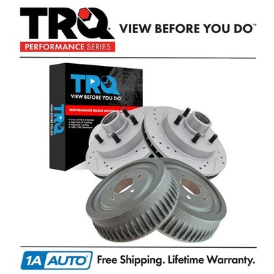 TRQ Performance Front & Rear Brake Rotors Set Performance Fits Chevrolet GMC