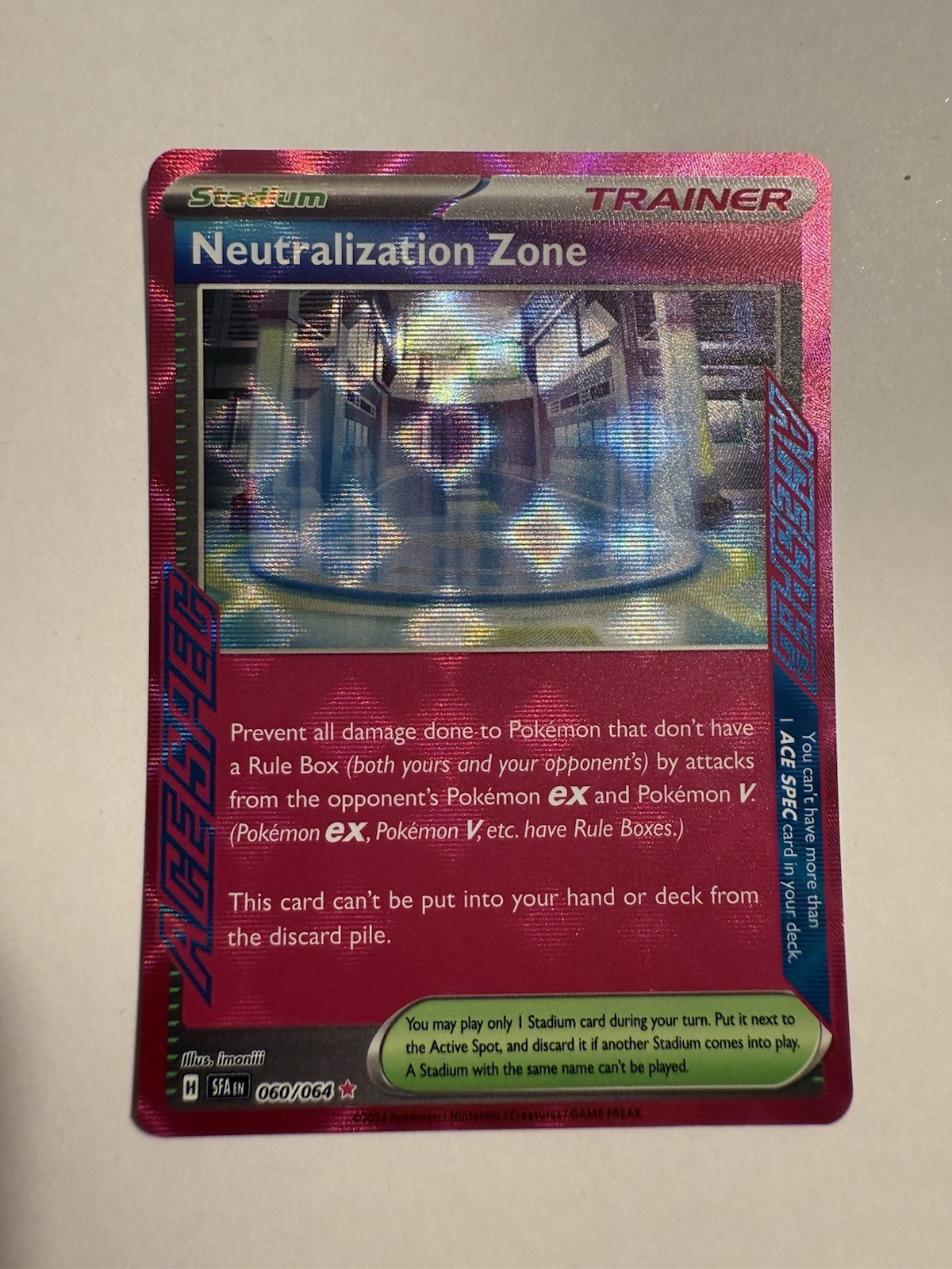 NM Neutralization Zone 060/064 Ace Spec Shrouded Fable Pokemon card English
