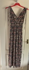 Zhang Fangxin Multicoloured Summer Dress. Gathered Waist. Size M/L