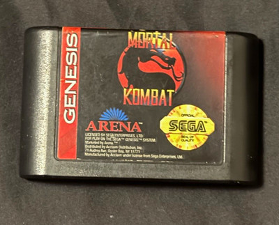 Mortal Kombat Video Game Series for Sega Genesis Game Cartridge
