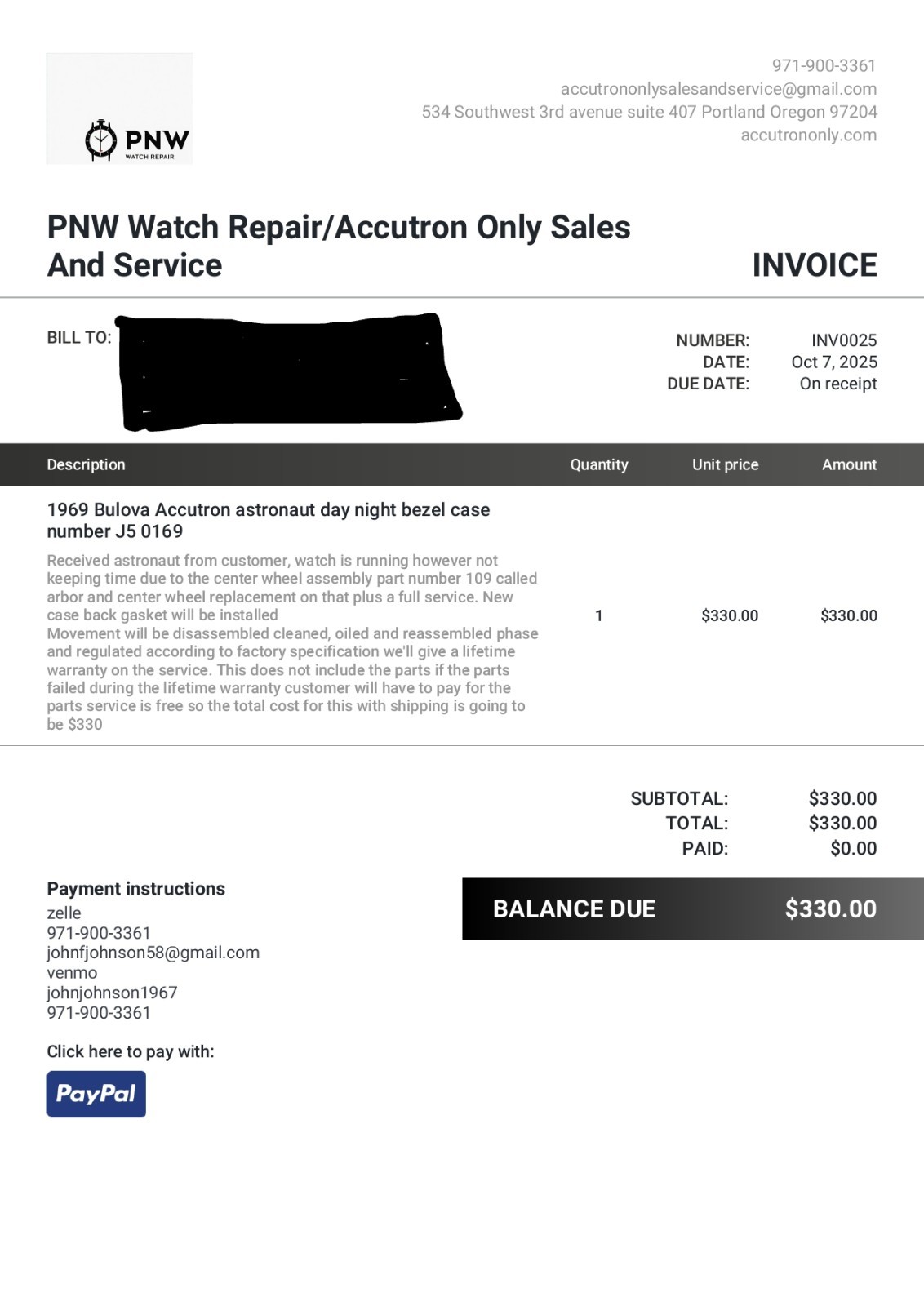 Accutron Astronaut M9 (1969) Day/Night bezel - Serviced 214 tuning fork movement