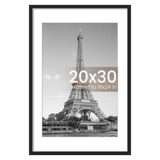 upsimples 20x30 Poster Photo Frame, 16x24 with Mat, 20x30 No Mat, Wall Decor