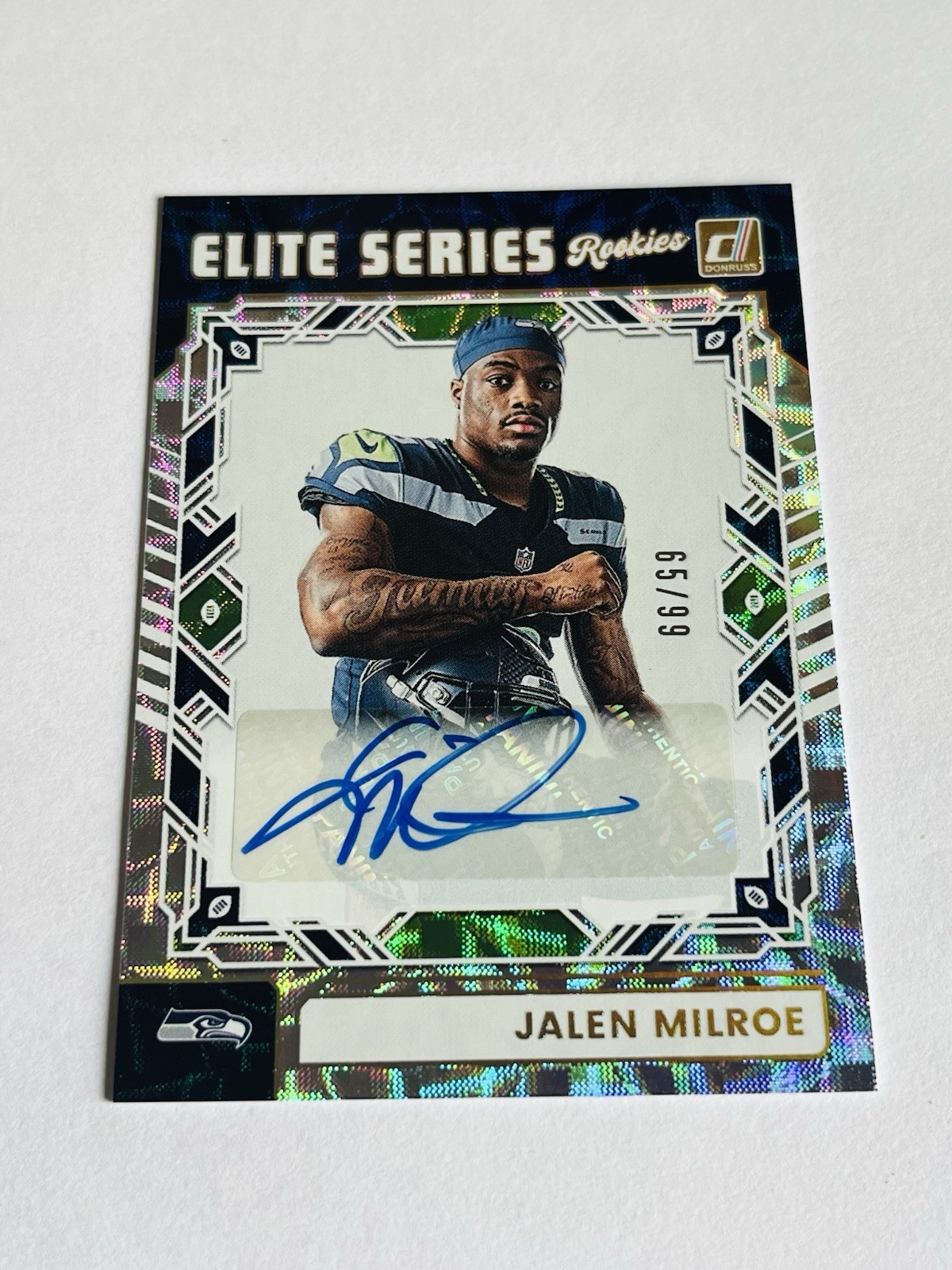 JALEN MILROE 2025 DONRUSS ELITE SERIES ROOKIES AUTOGRAPH RC AUTO /99