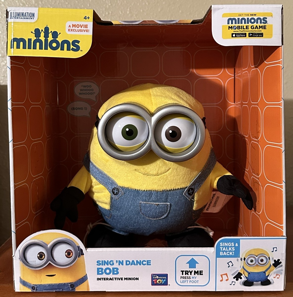 NEW Minions Movie Sing 'N Dance BOB Interactive Minion Thinkway
