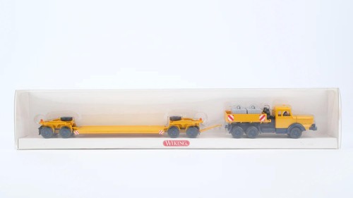 Wiking H0 8514048 Scheuerle plataforma baja 4 ejes. con plataforma de carga pesada Krupp Titan | Condition: Gebraucht