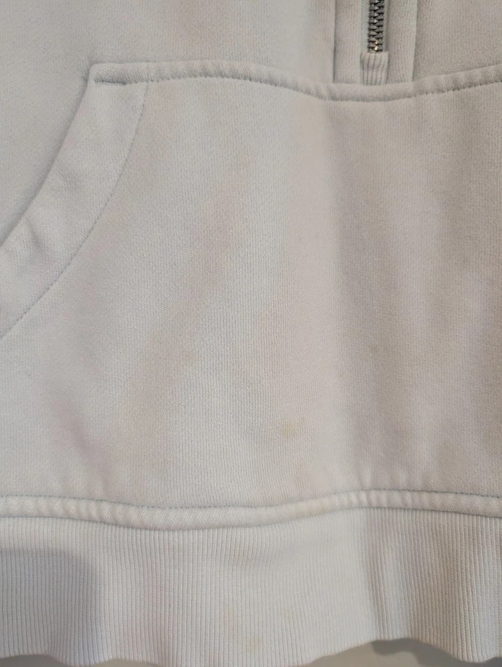 Sudadera con Capucha de Buceo Lululemon Para Mujer M/L Azul Claro Media Cremallera Recortada Pullover Manchas Foto 4 de 4