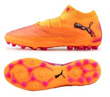 PUMA Men Future 8 Ultimate MG Cleats Orange Soccer Football Boot Spike 10858403