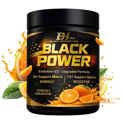 Black Power   Pre-Workout 124 Scoops - Pump Booster - Black Hammer USA
