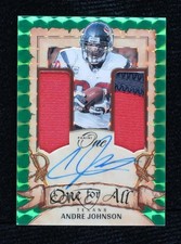 2023 Panini One One For All Auto Green 26/49 Andre Johnson #353 Auto HOF 12d4