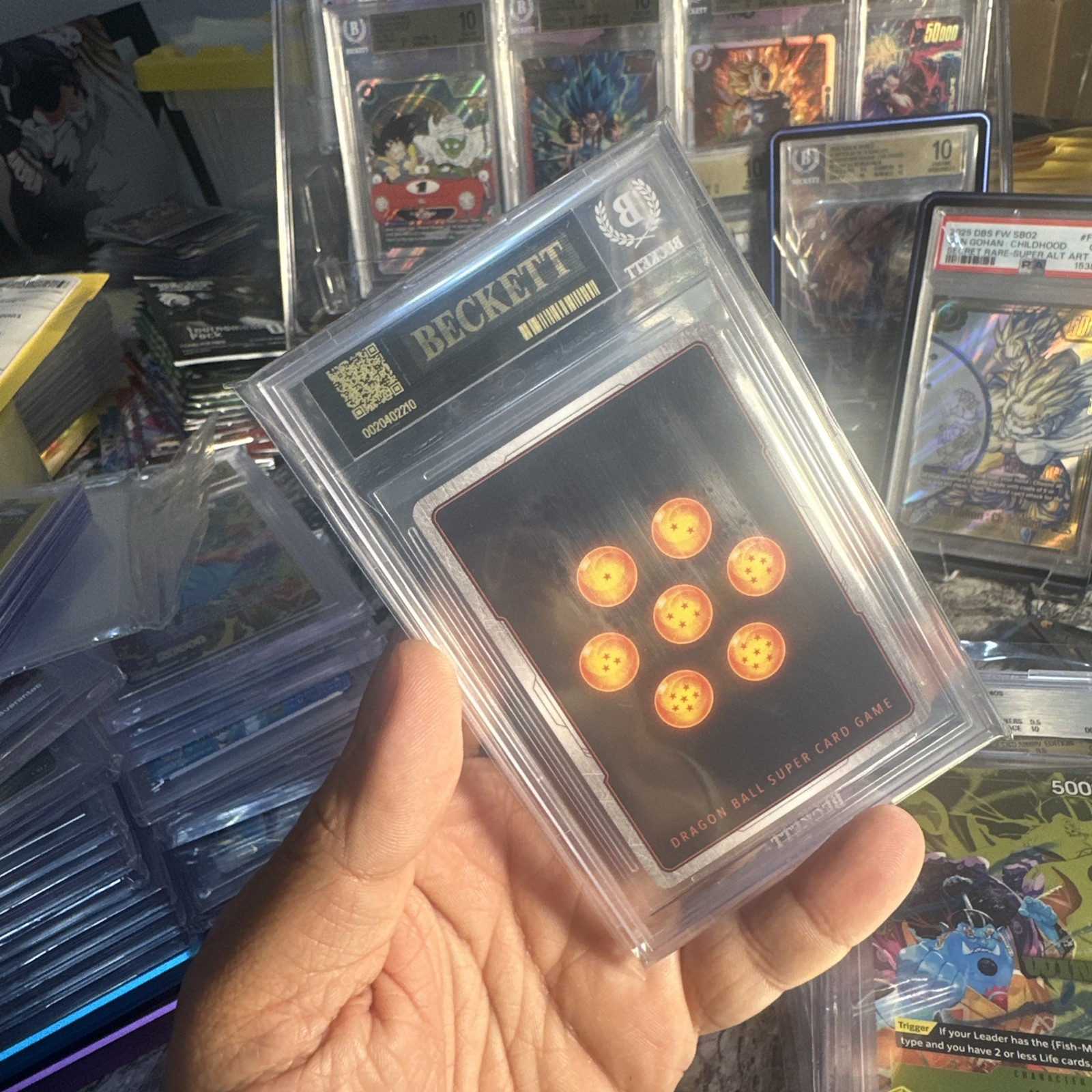 Broly: BR SCR Alt Art FB06-120 BGS10 Black Label Dragon Ball Fusion World view 3