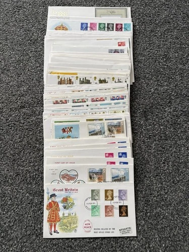 Job Lot of 48 UK GB First Day Covers & Covers FDC's 1971 - 1980 Lot #N70