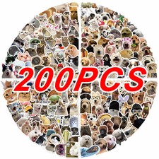 100/200Pcs Funny Kawaii Cat Stickers Animal Dog Laptop Scrapbook Decoration