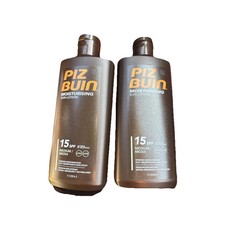 2 X Piz Buin Moisturising Sun Lotion SPF 15 200ml, NEW, FREE POST