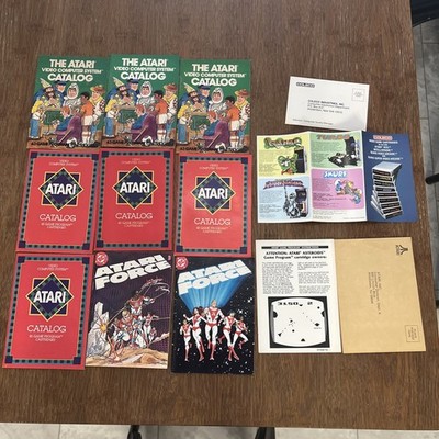 VTG lot of 9  THE ATARI VIDEO COMPUTER SYSTEM CATLOGS /w DC ATARI FORCE 1980s