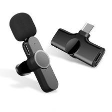 Rechargeable Wireless Microphone Mini Audio Mic With Type-C Receiver Plug Play