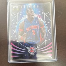Topps Midnight Moonfall Twilight Ben Wallace Pistons MF-20 Serial Numbered /99