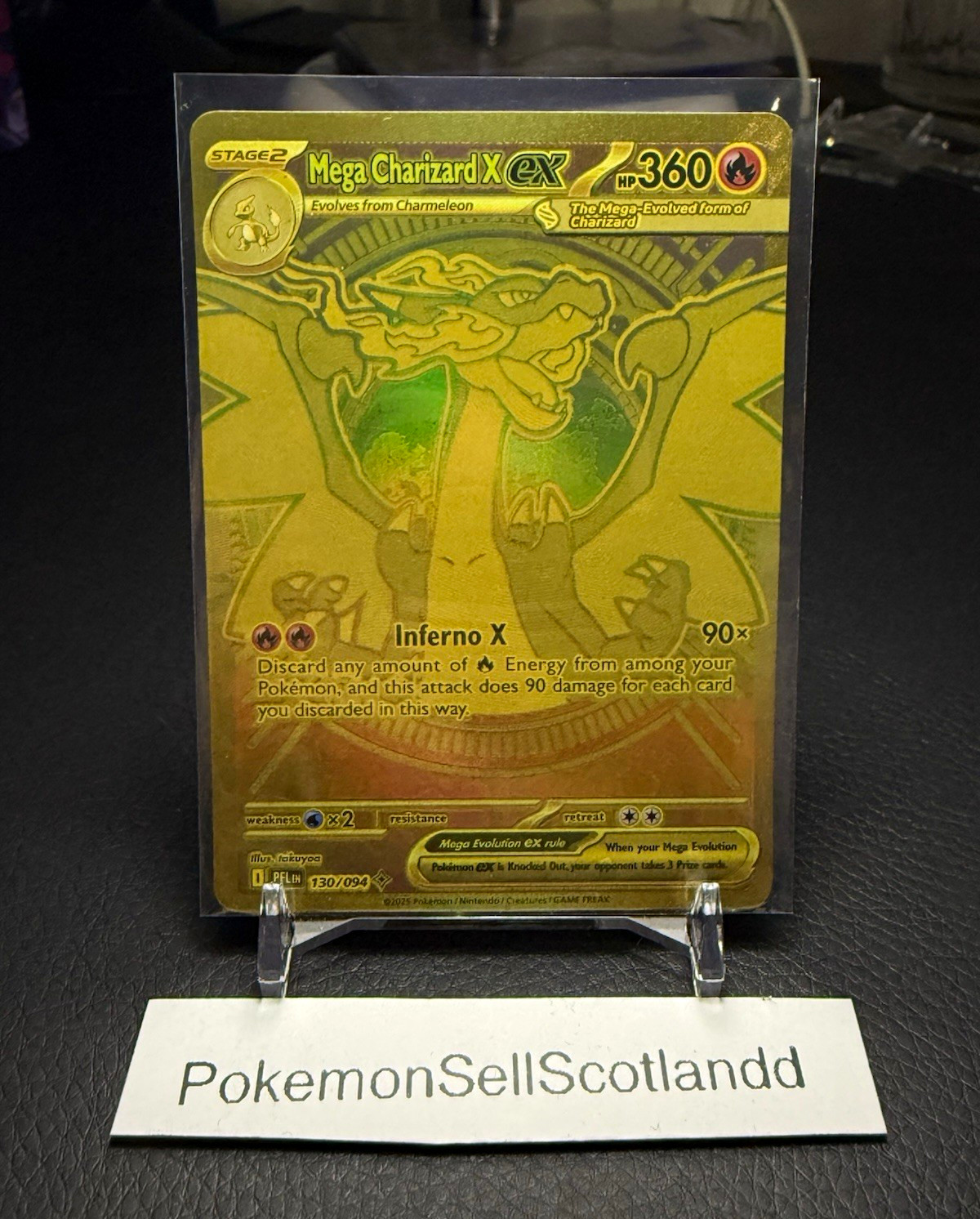 Pokémon TCG Mega Charizard X EX 130/094 Phantasmal Flames NM/Mint Condition!