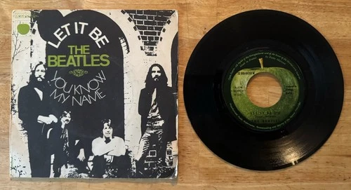 45 7" FRENCH SP THE BEATLES LET IT BE APPLE 04353 1st SLEEVE