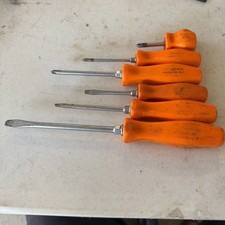 Snap-on Tools 6 Piece Orange Handled Screwdriver Set Philips Flat Head Tools Usa Snap-on Tools 6 Piece Orange Handled Screwdriver Set Philips Flat Head Tools Usa