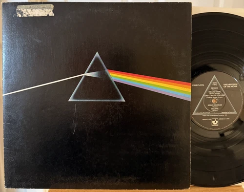 Pink Floyd The Dark Side of the Moon Vinyl LP Harvest SMAS-11163 w/ Poster 1973