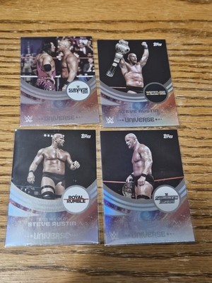 2025 WWE Topps Universe Stone Cold Steve Austin Event Variation 4 Card Lot