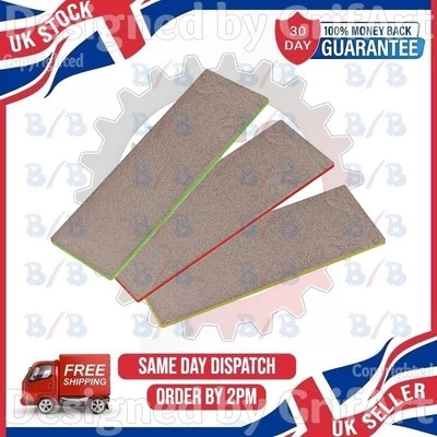 BB SET OF 3 PROFESSIONAL 6" DIAMOND SHARPENING STONES EXTRA FINE/FINE/COARSE GRIT