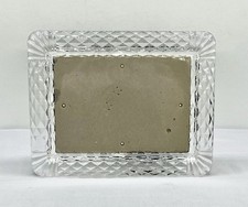 HEAVY DIAMOND PATTERN CRYSTAL GLASS 5X7 PHOTO FRAME