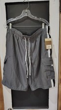 Mens Sonoma life and style new with tags gray black and white swim trunks size X