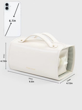 Detachable and Foldable Cosmetic Bag with Large Capacity for Skincare/Makeup, Ea
