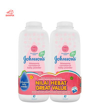 New Johnsons Baby Blossom Talc Cornstarch Powder 500g x 2  Twin Pack  Gentle