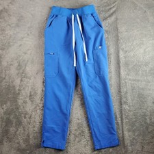 Figs Scrub Pants Womens S Royal Blue HW Yola Medical Nurse Work Uniform