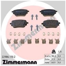 Satz Bremsbeläge Bremsklötze hinten für Mercedes GLA H247 GLB X247 | 551302