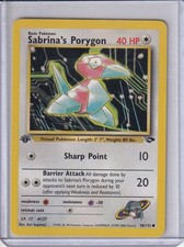 Sabrina's Porygon 98/132 Pokemon Gym Challenge: First Edition Common Regular NM on eBay